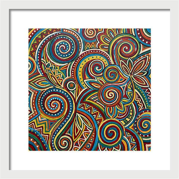 Folkinspired Abstract Swirls