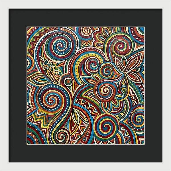 Folkinspired Abstract Swirls