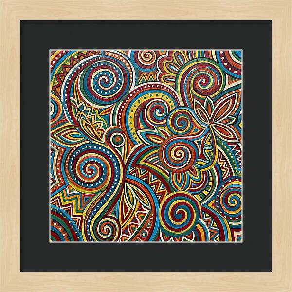 Folkinspired Abstract Swirls