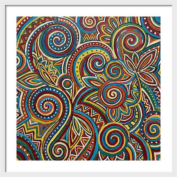 Folkinspired Abstract Swirls
