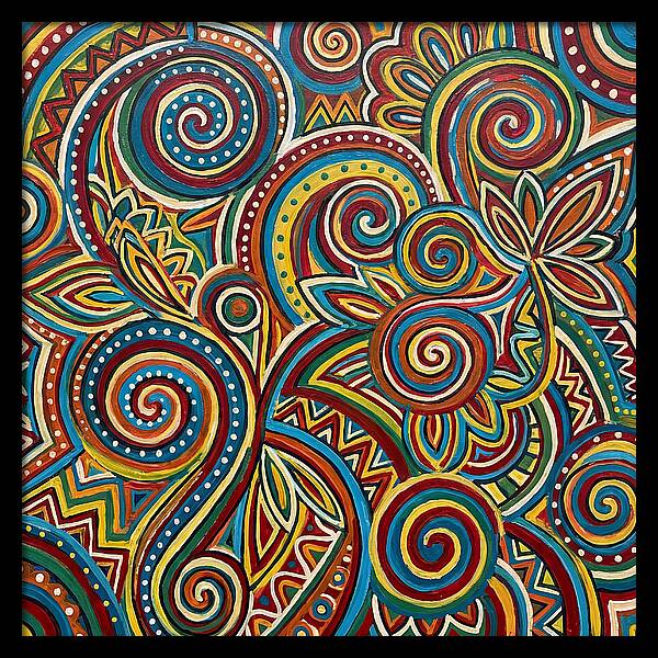 Folkinspired Abstract Swirls