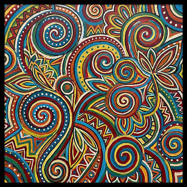 Folkinspired Abstract Swirls