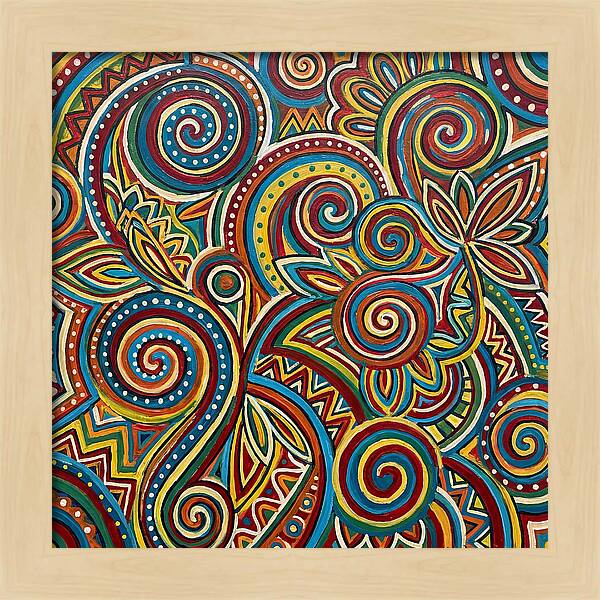 Folkinspired Abstract Swirls