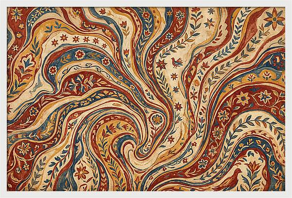 Folkinspired Marble Pattern