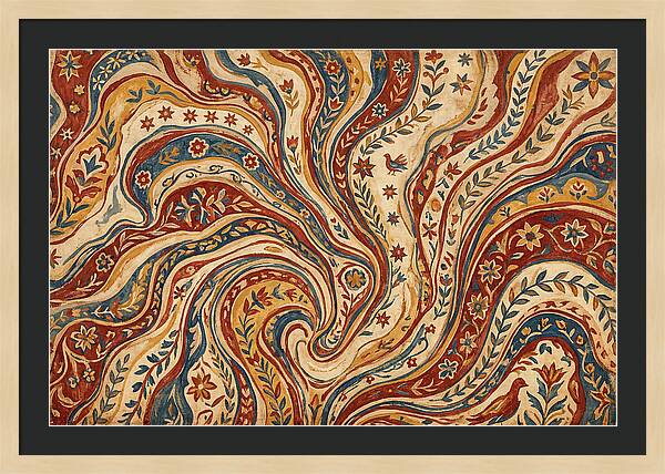 Folkinspired Marble Pattern
