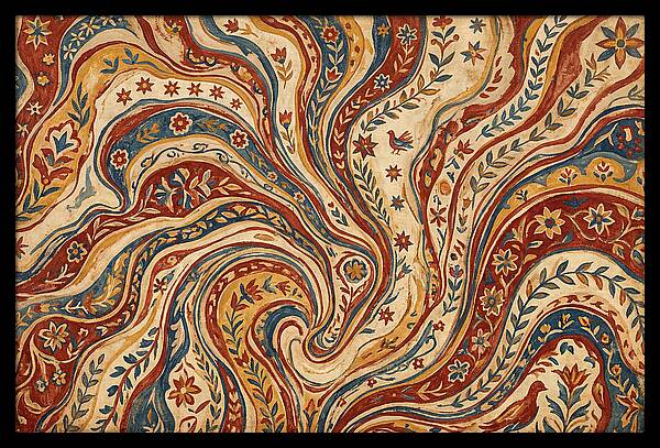 Folkinspired Marble Pattern