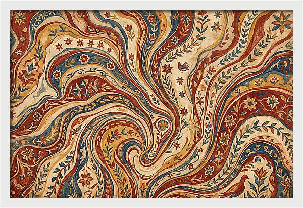 Folkinspired Marble Pattern