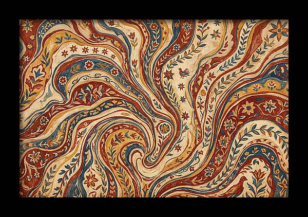 Folkinspired Marble Pattern