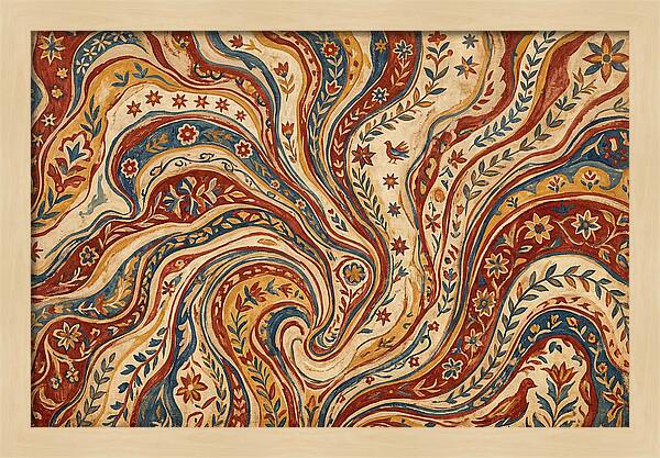 Folkinspired Marble Pattern