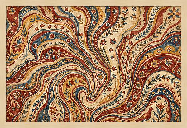 Folkinspired Marble Pattern