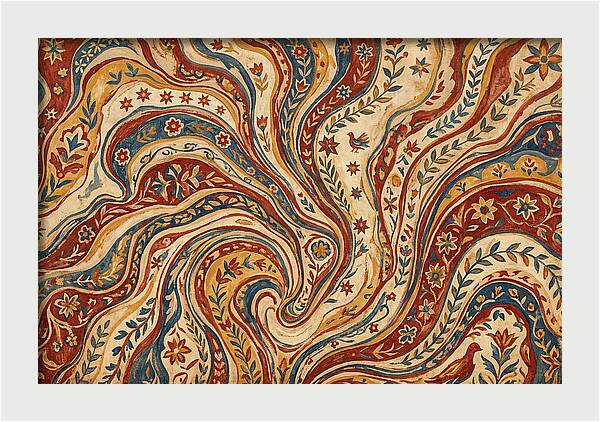 Folkinspired Marble Pattern