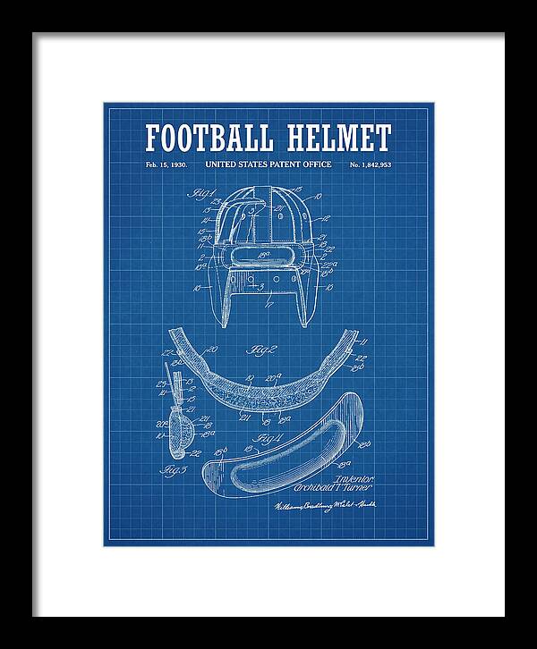Football Helmet Blueprint Patent Us1842953a
