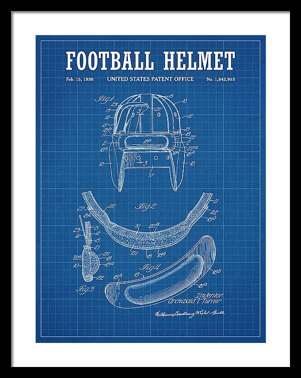 Football Helmet Blueprint Patent Us1842953a