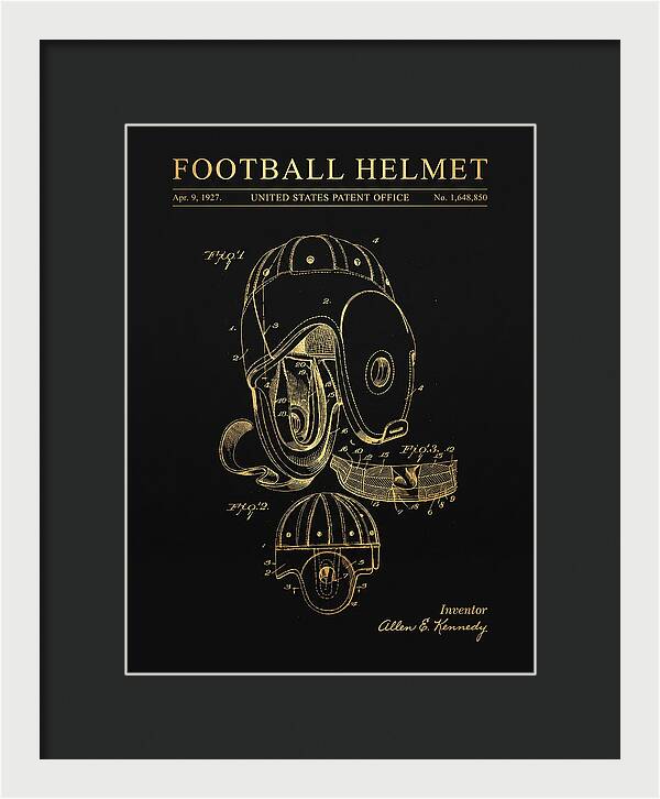 Football Helmet Gold Patent Us1648850a