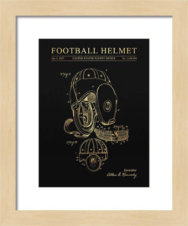 Football Helmet Gold Patent Us1648850a