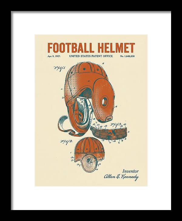 Football Helmet Retro Patent Us1648850a