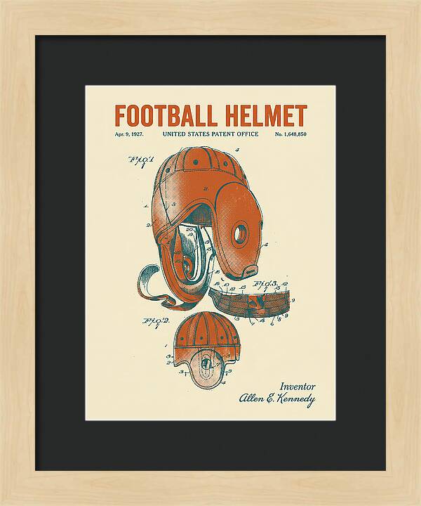 Football Helmet Retro Patent Us1648850a