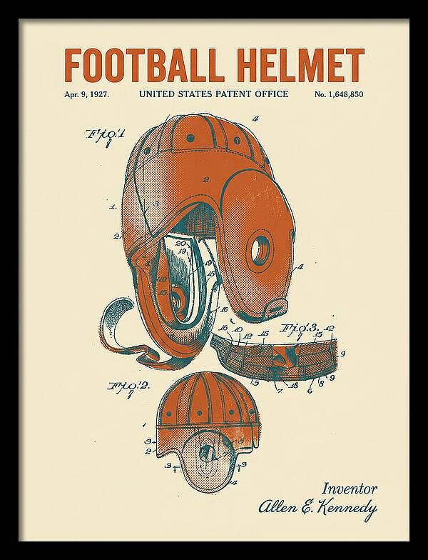 Football Helmet Retro Patent Us1648850a