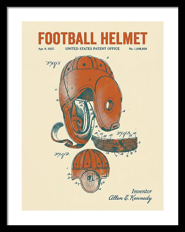Football Helmet Retro Patent Us1648850a