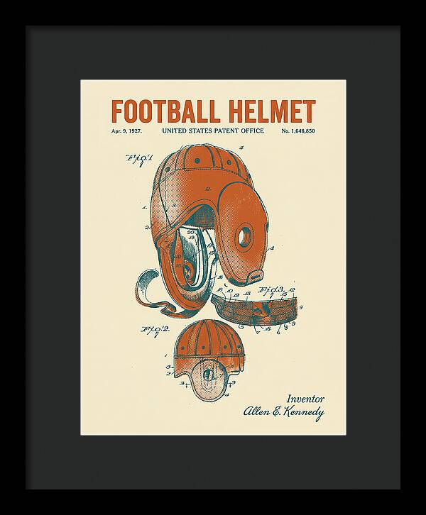 Football Helmet Retro Patent Us1648850a