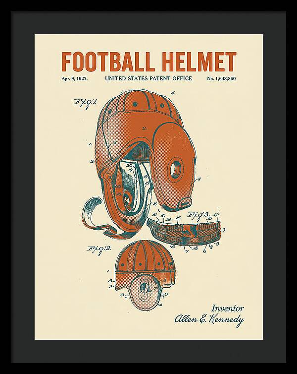 Football Helmet Retro Patent Us1648850a