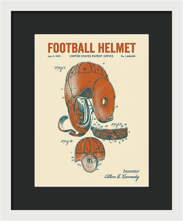 Football Helmet Retro Patent Us1648850a