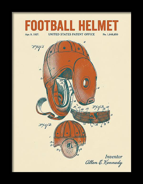 Football Helmet Retro Patent Us1648850a