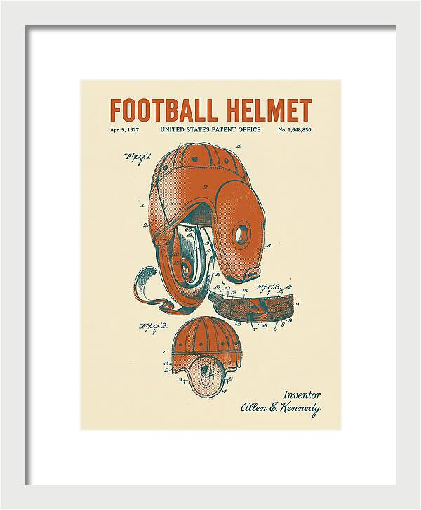 Football Helmet Retro Patent Us1648850a