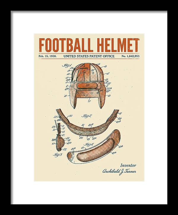 Football Helmet Retro Patent Us1842953a