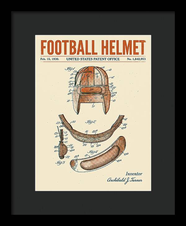 Football Helmet Retro Patent Us1842953a