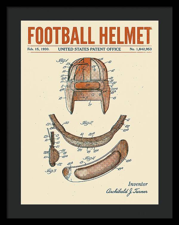 Football Helmet Retro Patent Us1842953a