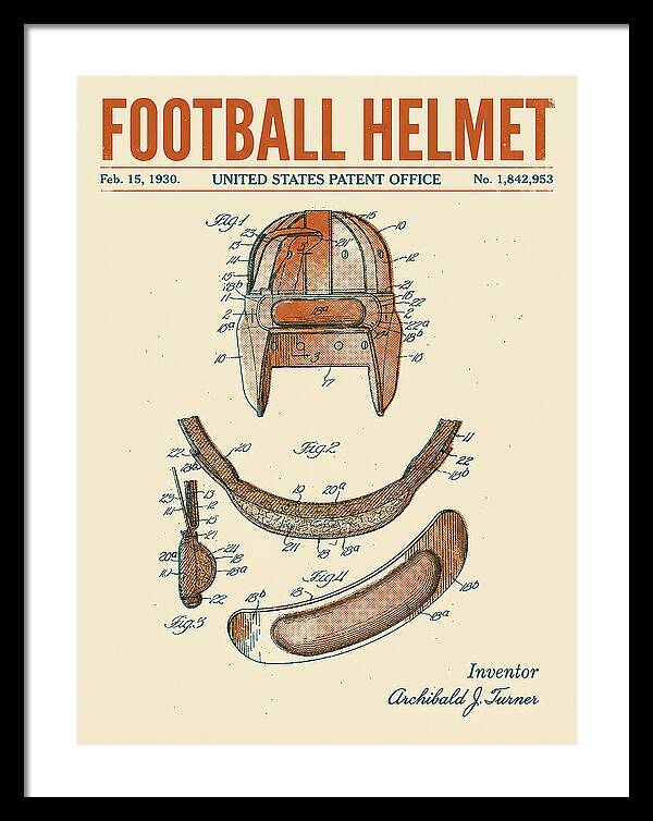 Football Helmet Retro Patent Us1842953a