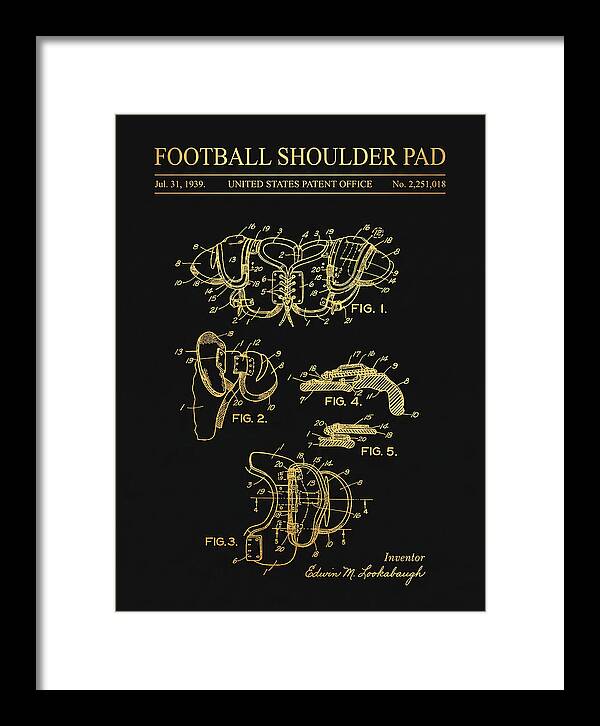 Football Shoulder Pad Gold Patent Us2251018a