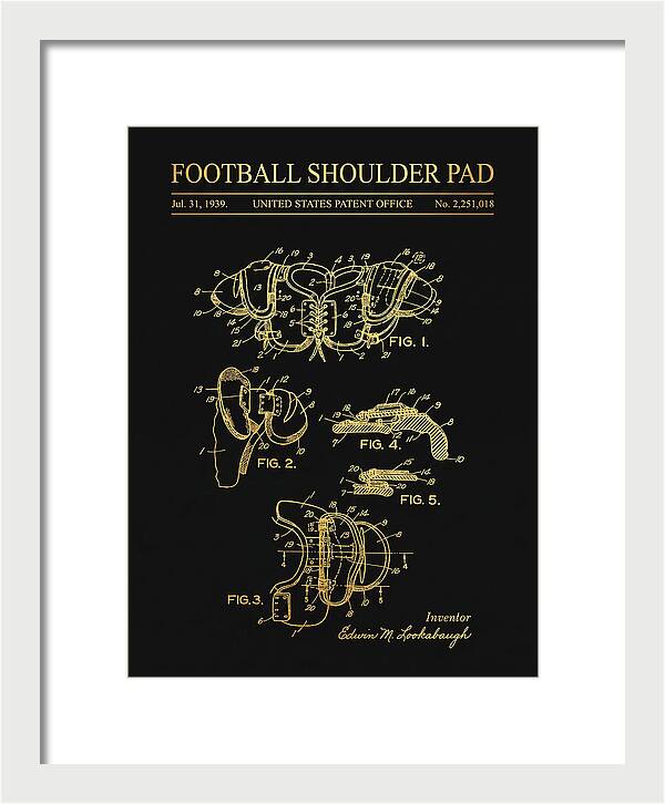 Football Shoulder Pad Gold Patent Us2251018a