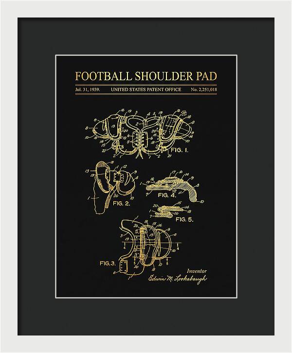 Football Shoulder Pad Gold Patent Us2251018a