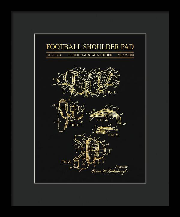Football Shoulder Pad Gold Patent Us2251018a