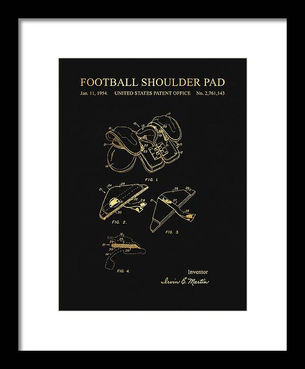 Football Shoulder Pad Gold Patent Us2761143a