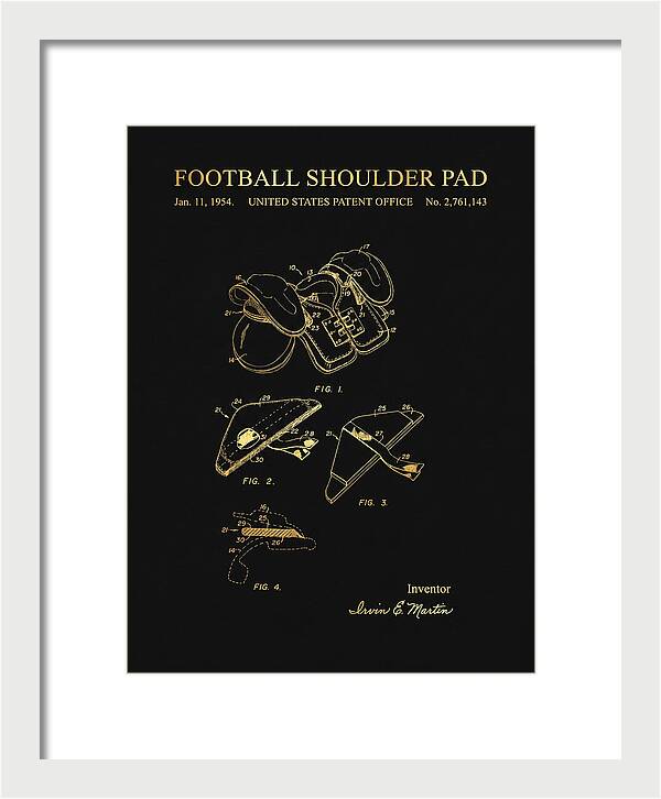 Football Shoulder Pad Gold Patent Us2761143a