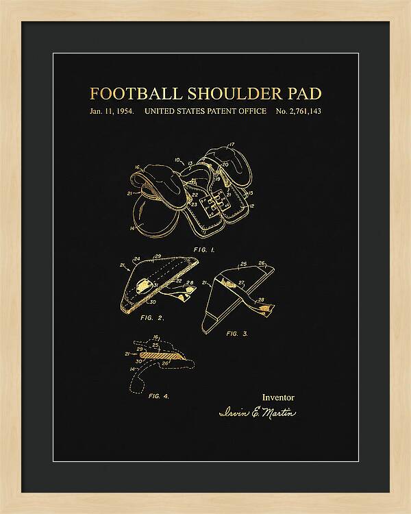 Football Shoulder Pad Gold Patent Us2761143a