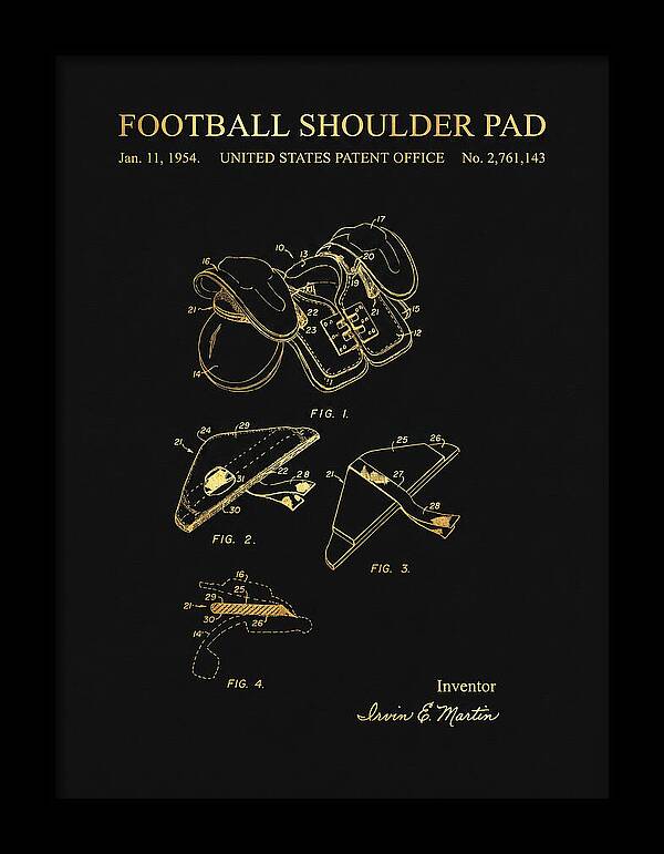 Football Shoulder Pad Gold Patent Us2761143a