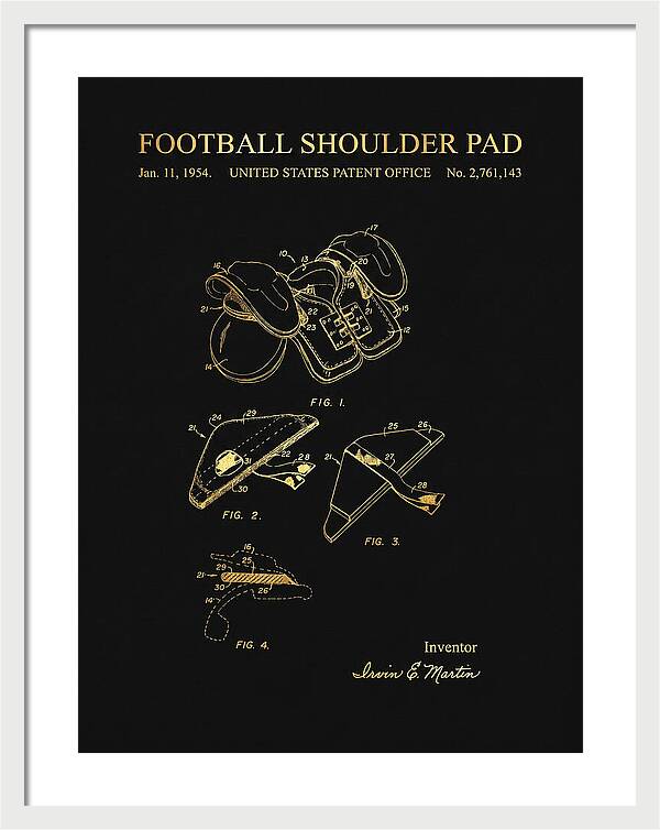 Football Shoulder Pad Gold Patent Us2761143a