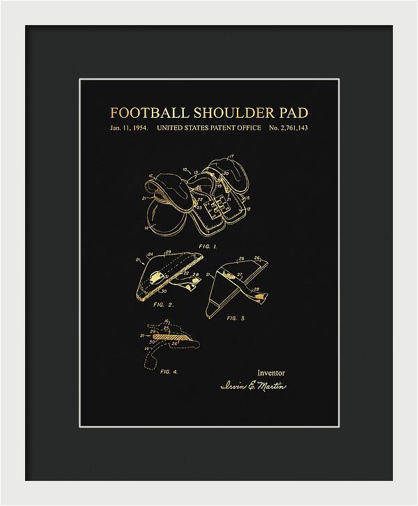 Football Shoulder Pad Gold Patent Us2761143a