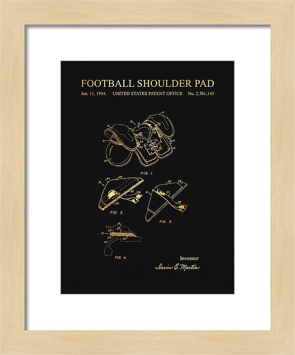 Football Shoulder Pad Gold Patent Us2761143a
