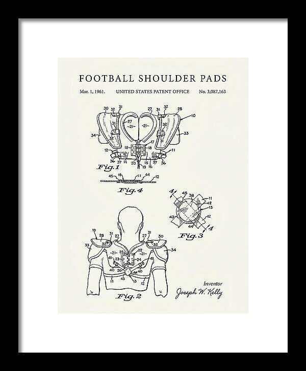 Football Shoulder Pads Minimalist Patent Us3087163a