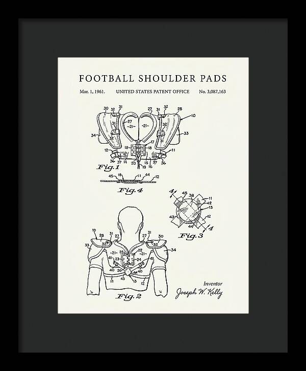 Football Shoulder Pads Minimalist Patent Us3087163a
