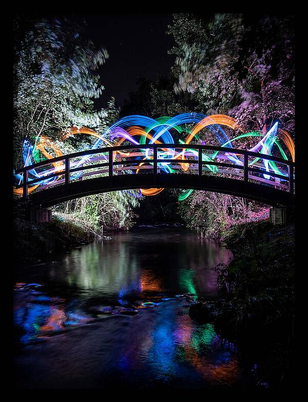 Footbridge At Night