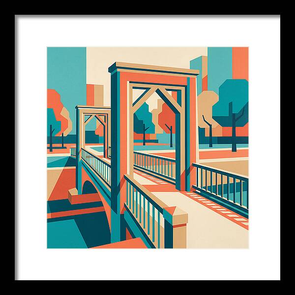 Footbridge In Vibrant Geometry