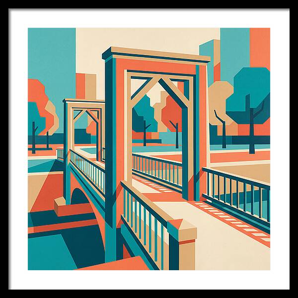 Footbridge In Vibrant Geometry