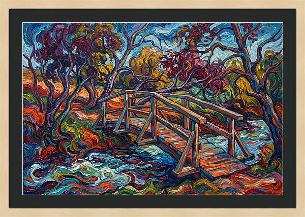 Footbridge Over Vibrant Waters