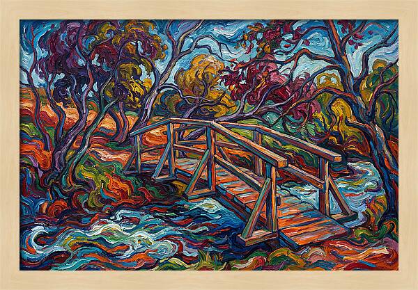 Footbridge Over Vibrant Waters